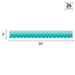 Ombre Turquoise Scallops EZ Border