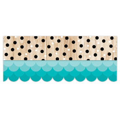 Ombre Turquoise Scallops EZ Border