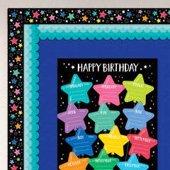 Ombre Turquoise Scallops EZ Border