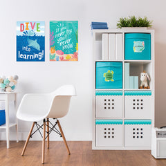 Ombre Turquoise Scallops EZ Border