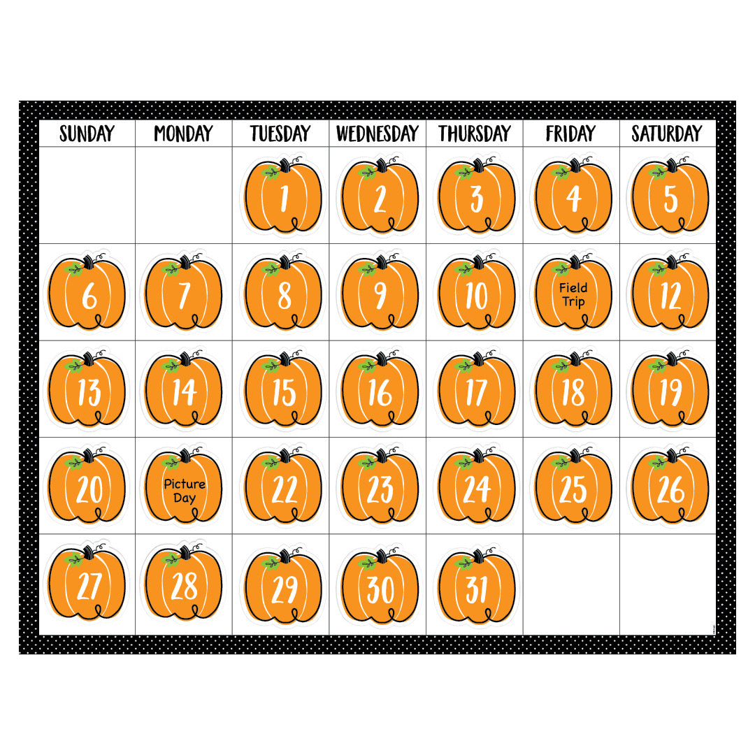 Doodle Pumpkins Calendar Days