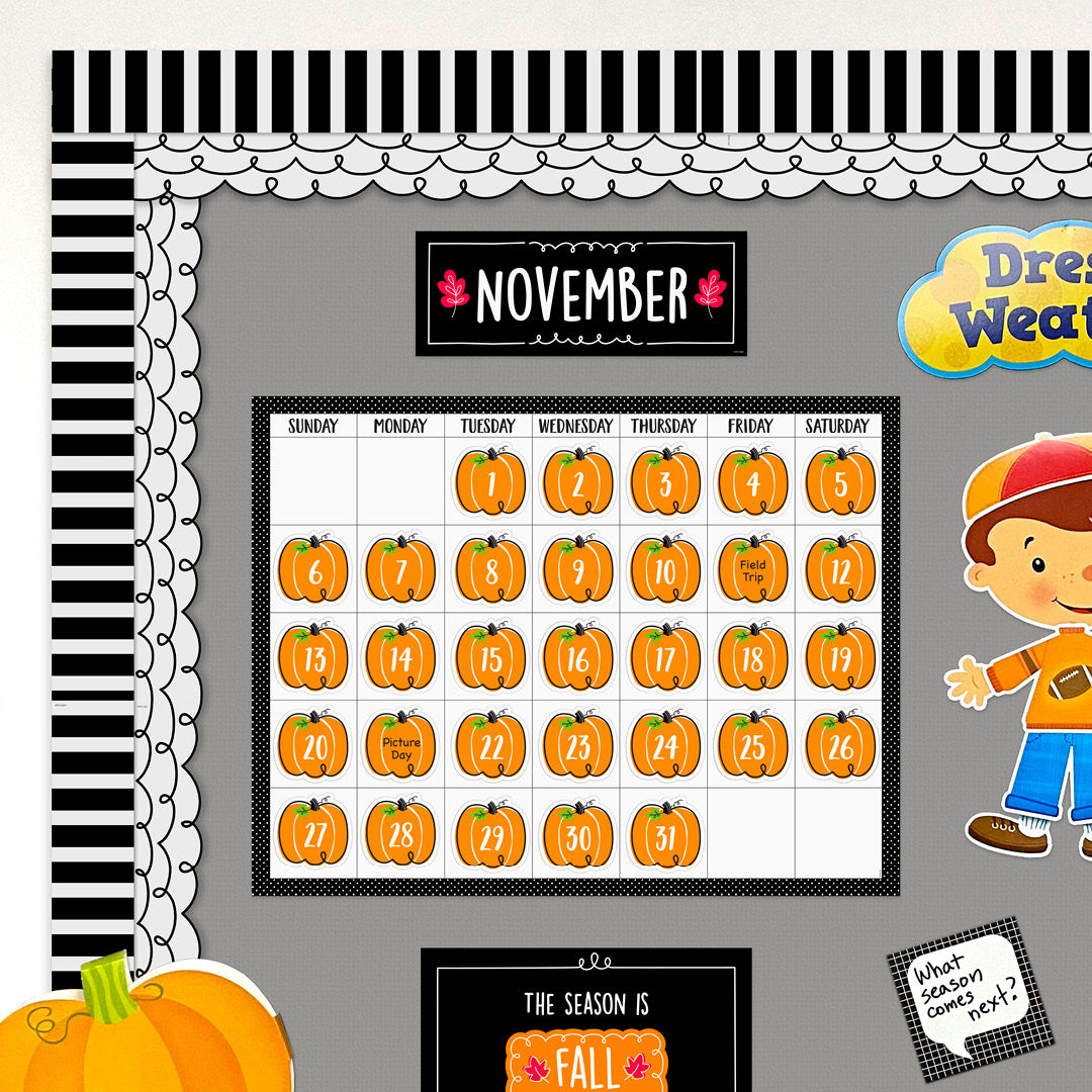 Doodle Pumpkins Calendar Days