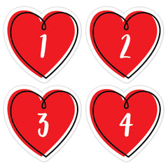 Doodle Hearts Calendar Days