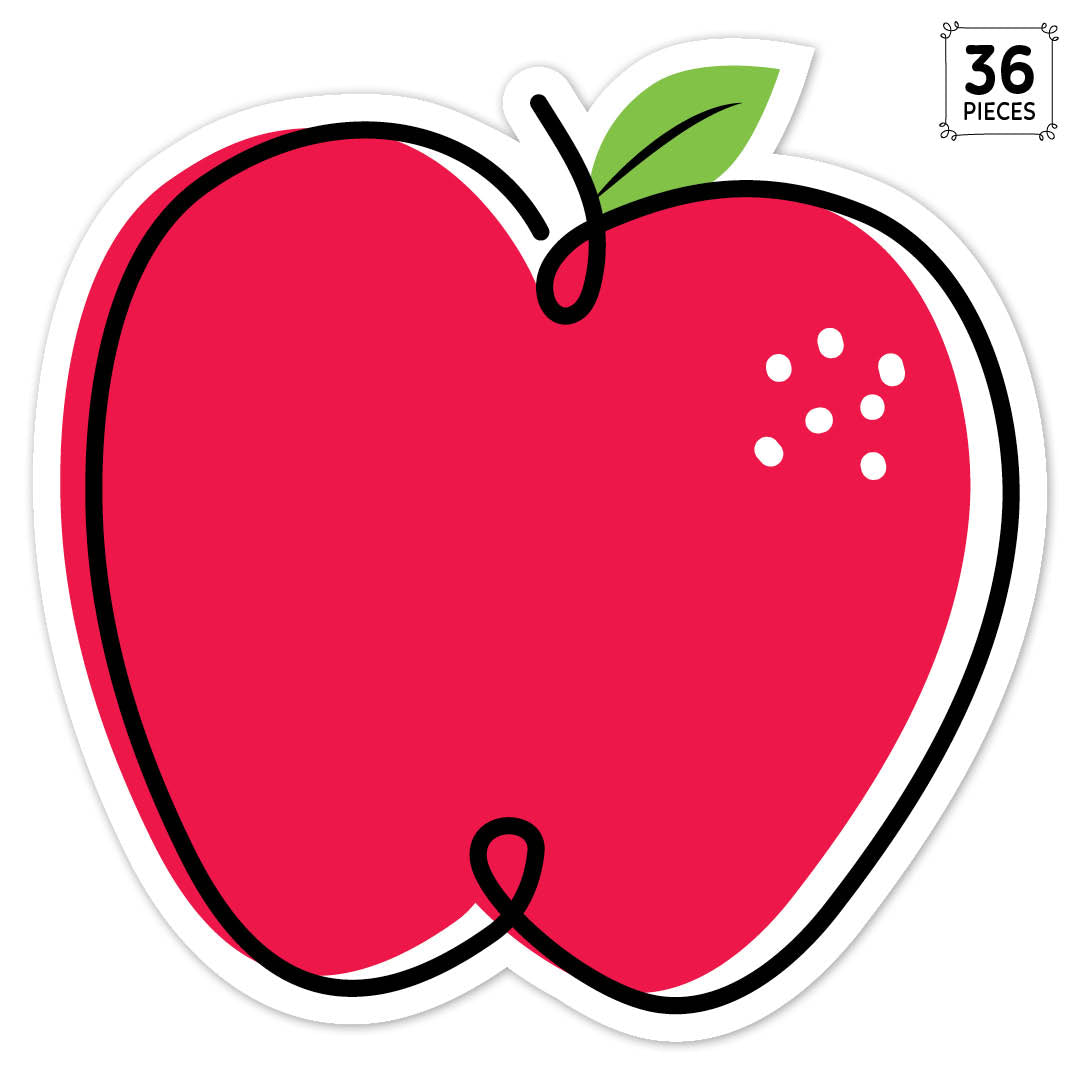 Doodle Apple Red 6" Designer Cut-Outs