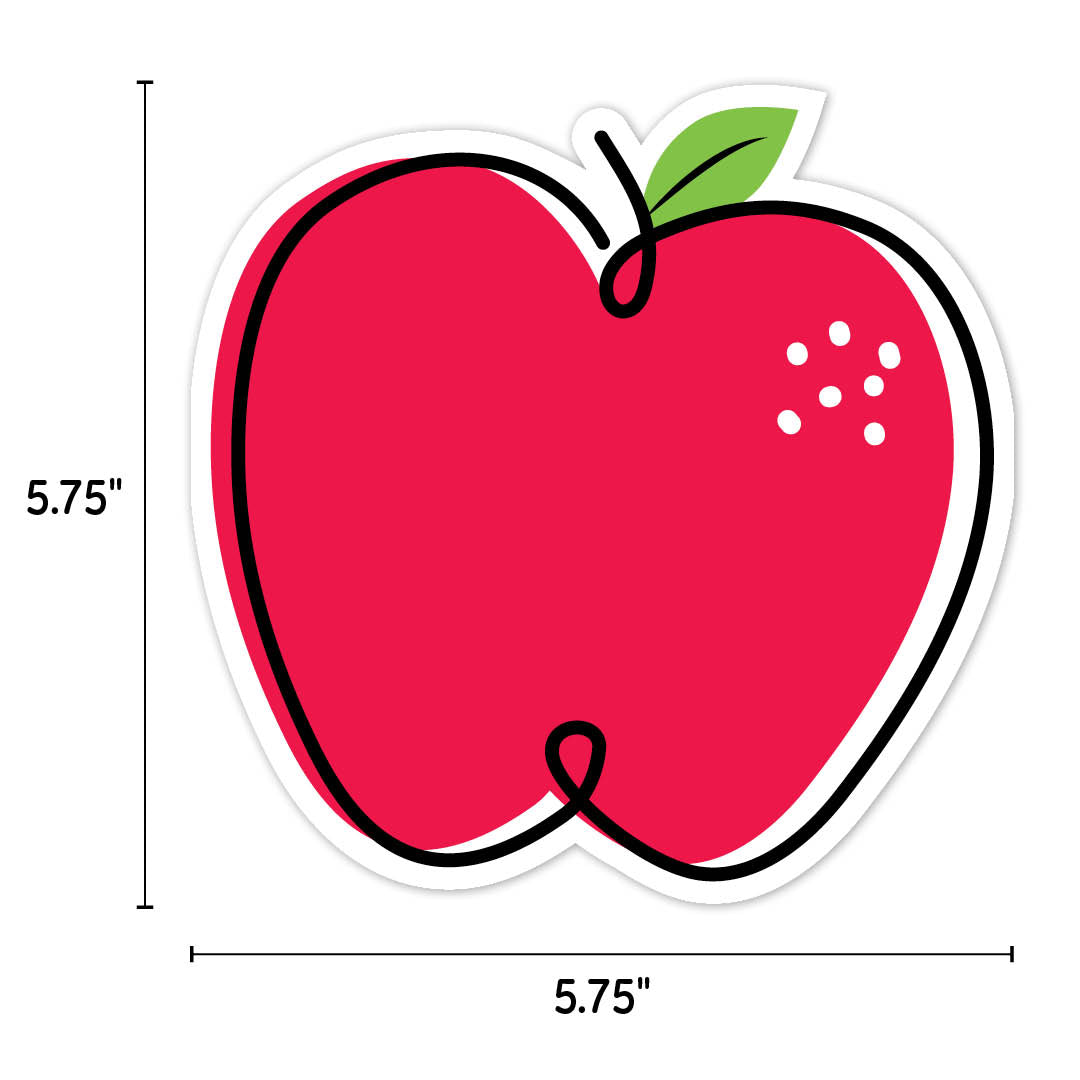 Doodle Apple Red 6" Designer Cut-Outs
