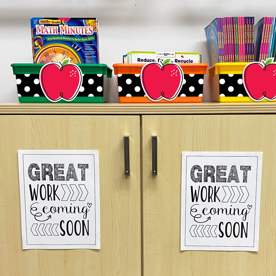 Doodle Apple Red 6" Designer Cut-Outs