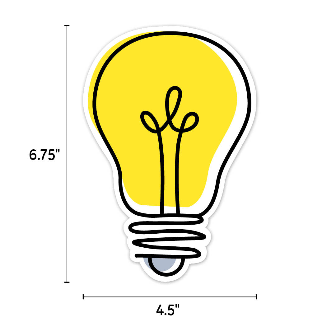 Doodle Lightbulb 6" Designer Cut-Outs