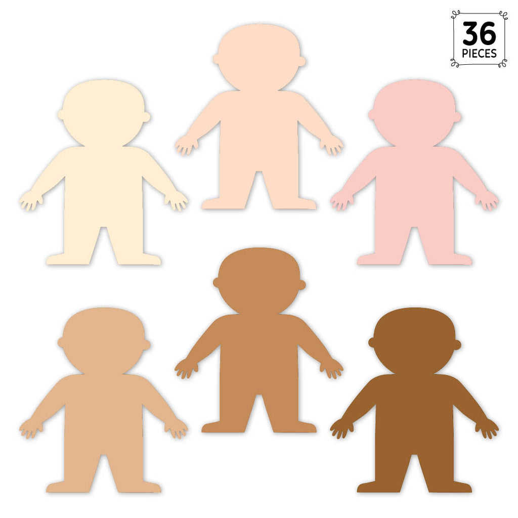 Multicultural People 6" Designer Cut-Outs
