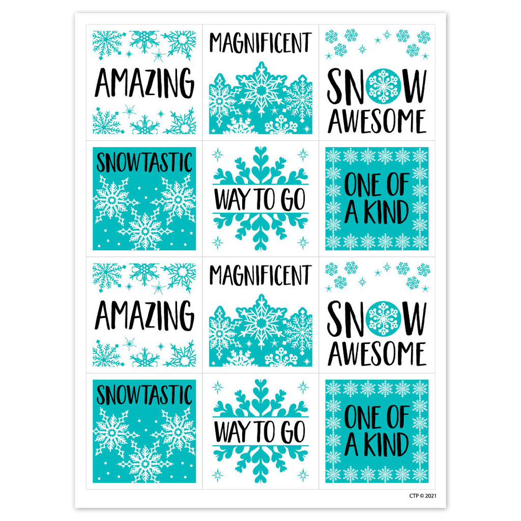 Snowflakes Rewards Stickers