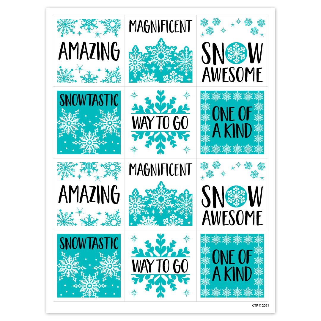 Snowflakes Rewards Stickers