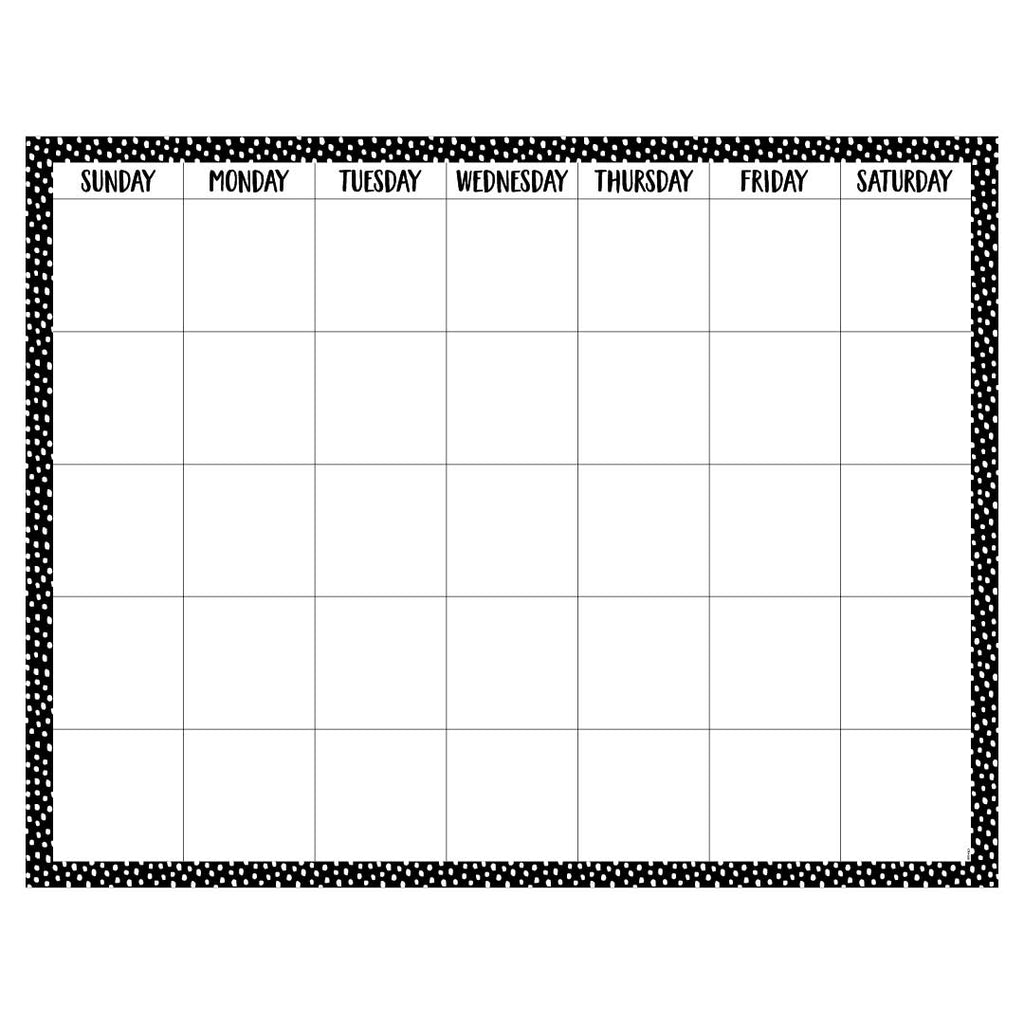 Messy Dots on Black Calendar Chart