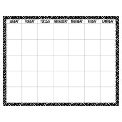 Messy Dots on Black Calendar Chart