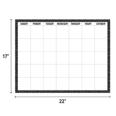 Messy Dots on Black Calendar Chart
