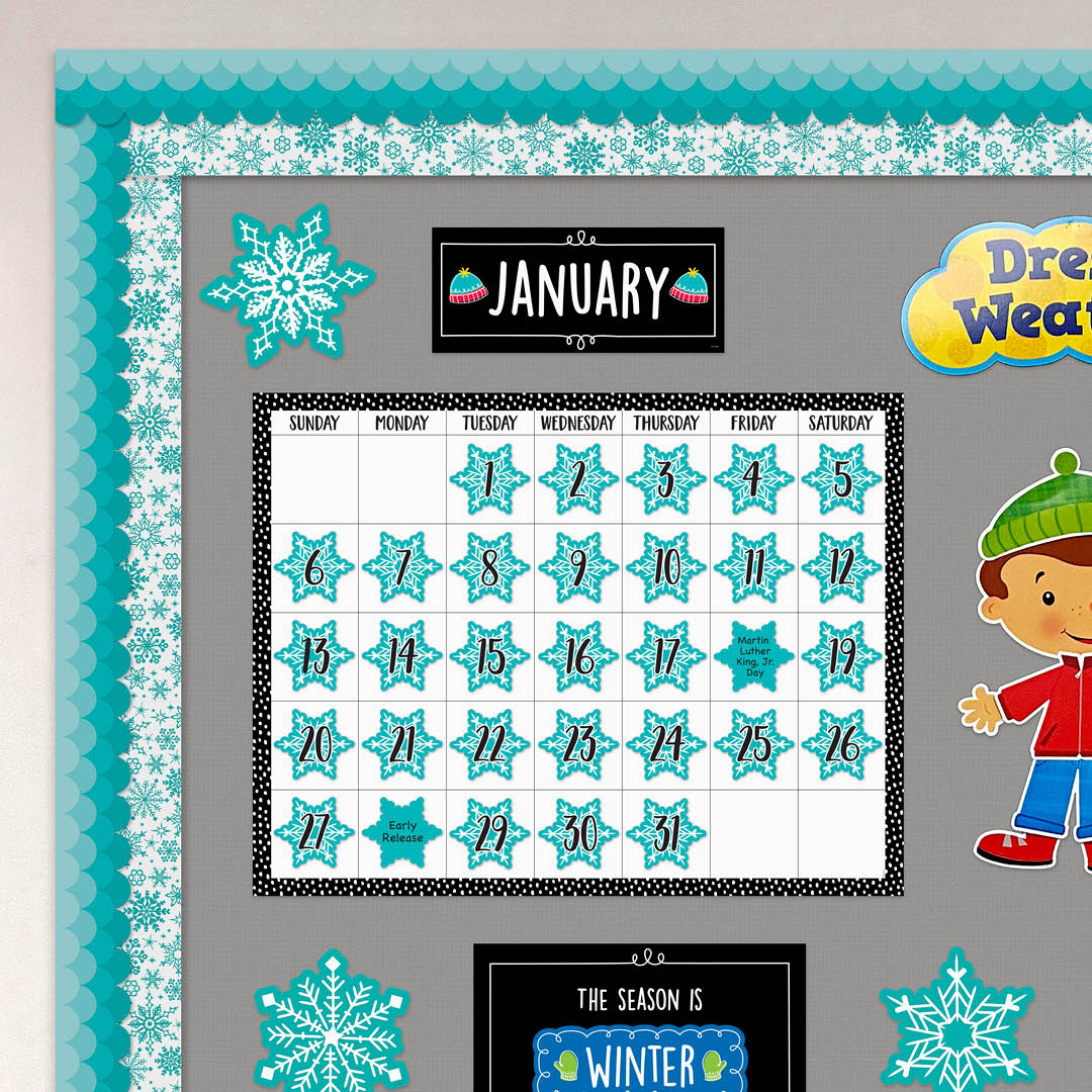 Messy Dots on Black Calendar Chart