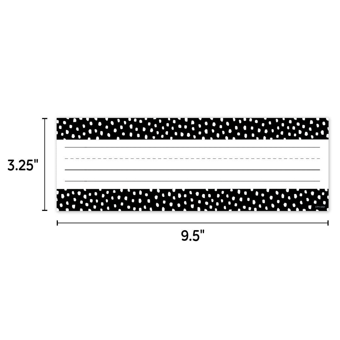 Messy Dots on Black Name Plates