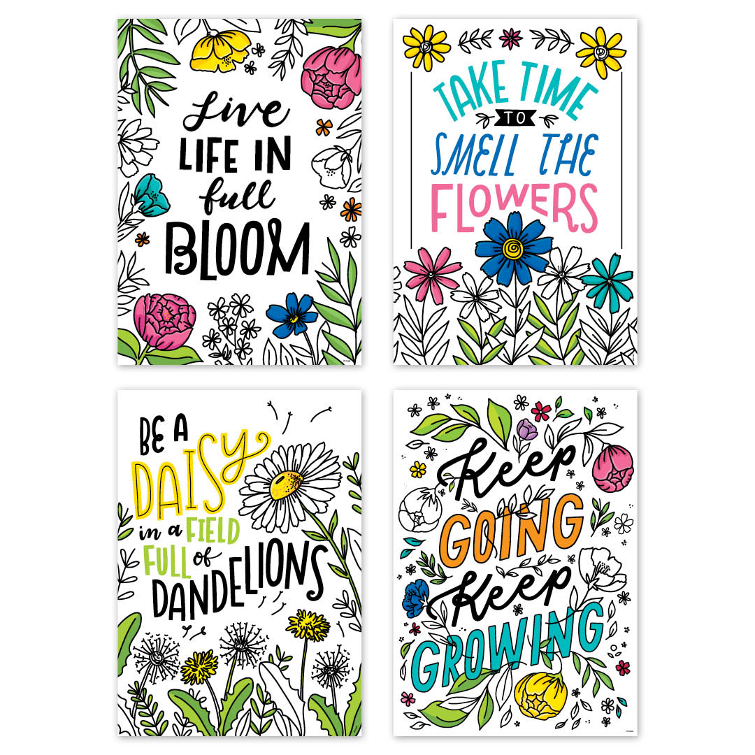 Bright Blooms Inspire U 4-Poster Convenience Pack
