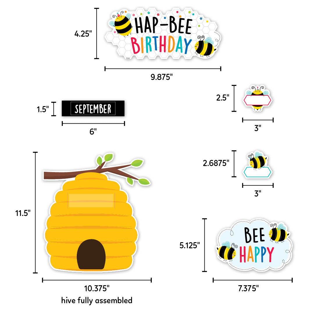 Birthday Bees Mini Bulletin Board Set