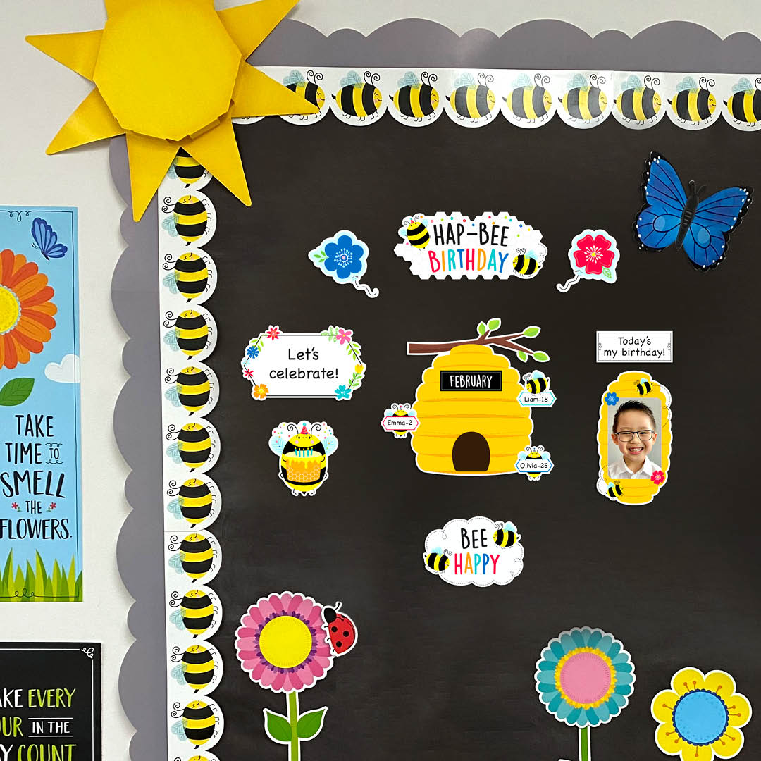 Birthday Bees Mini Bulletin Board Set