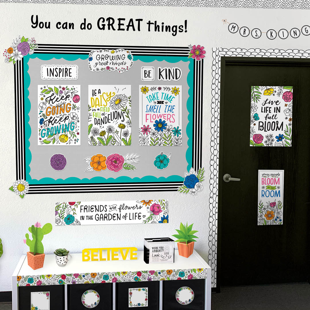 Blooming Minds Bulletin Board Set