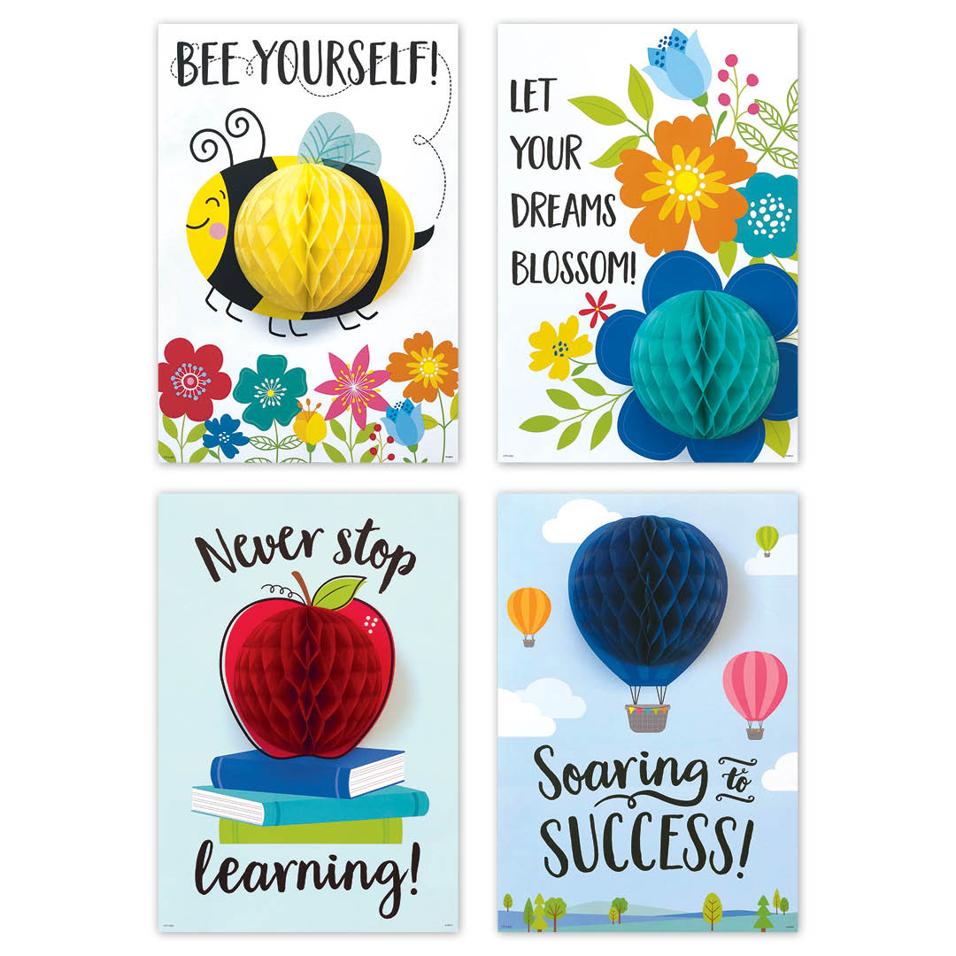 3D POP! Positive Mindset Inspire U 4-Poster Pack