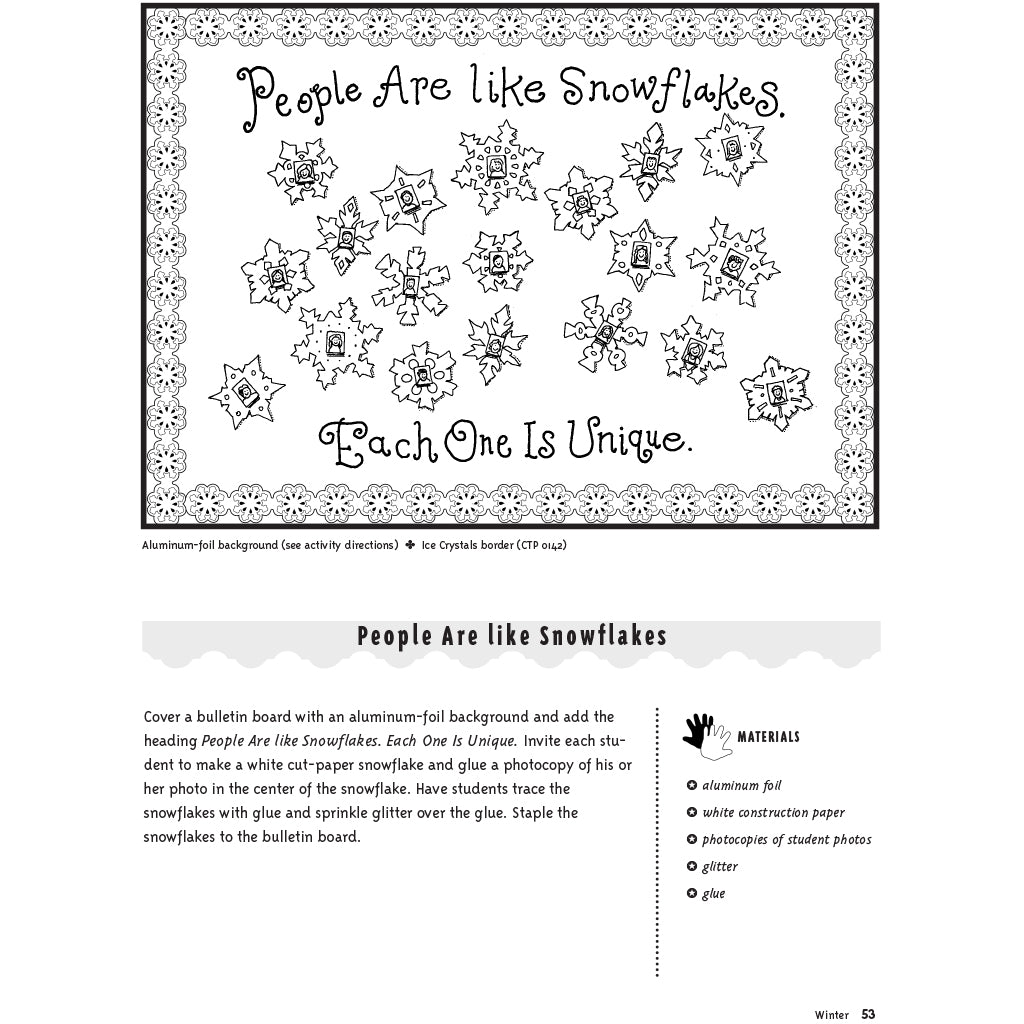 People Are Like Snowflakes Activity