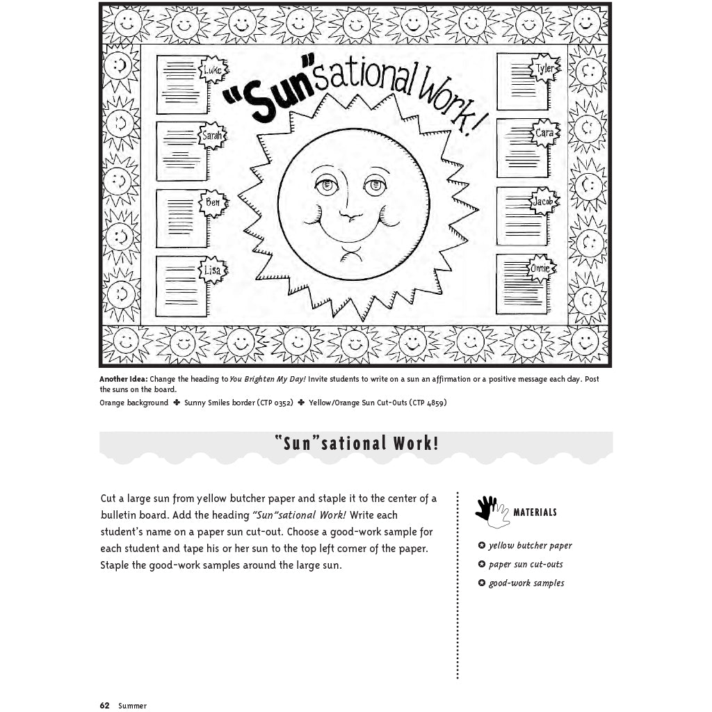 "Sun"sational Work Activity