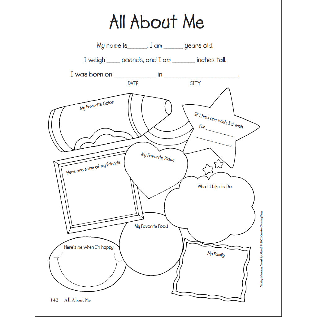 All About Me Activity