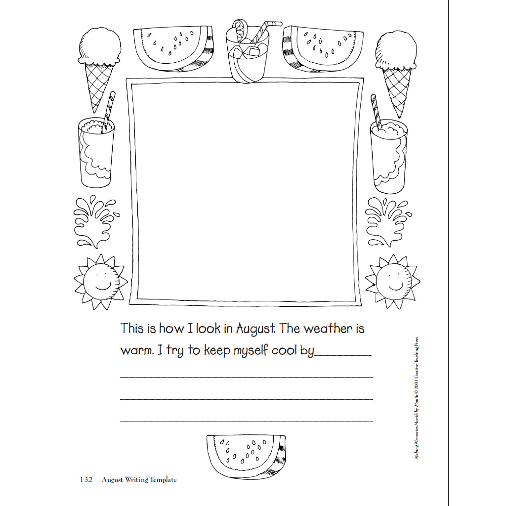 August Writing Template Activity