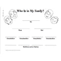 Who is My Family Activity