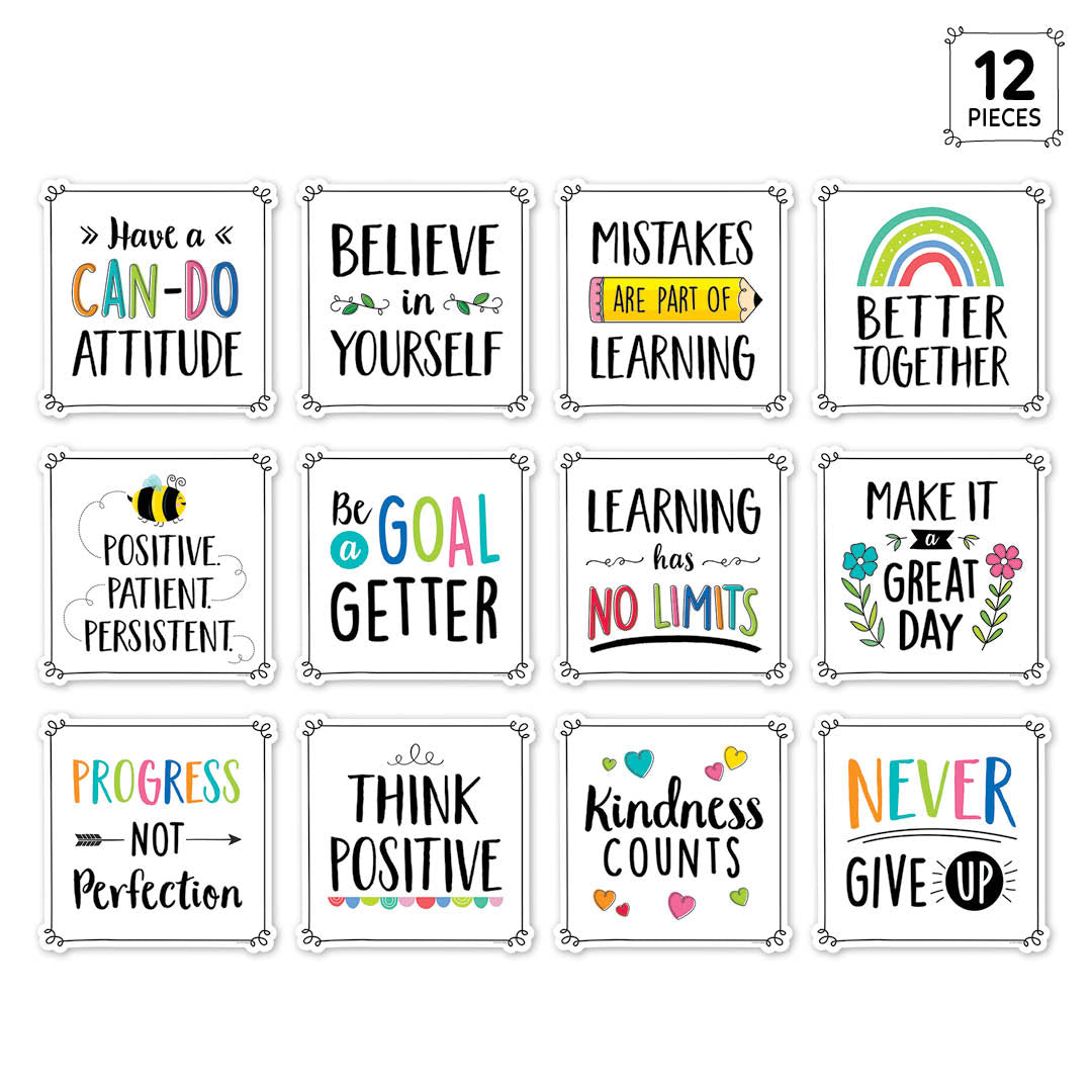 Positive Mindset 10" Designer Cut-Outs