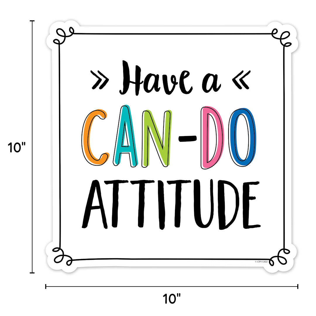 Positive Mindset 10" Designer Cut-Outs