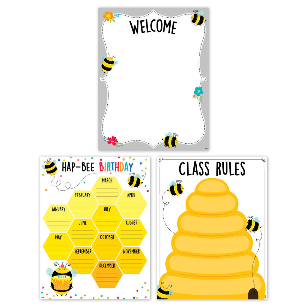 Busy Bees Classroom Essentials 3-chart Convenience Pack Chart