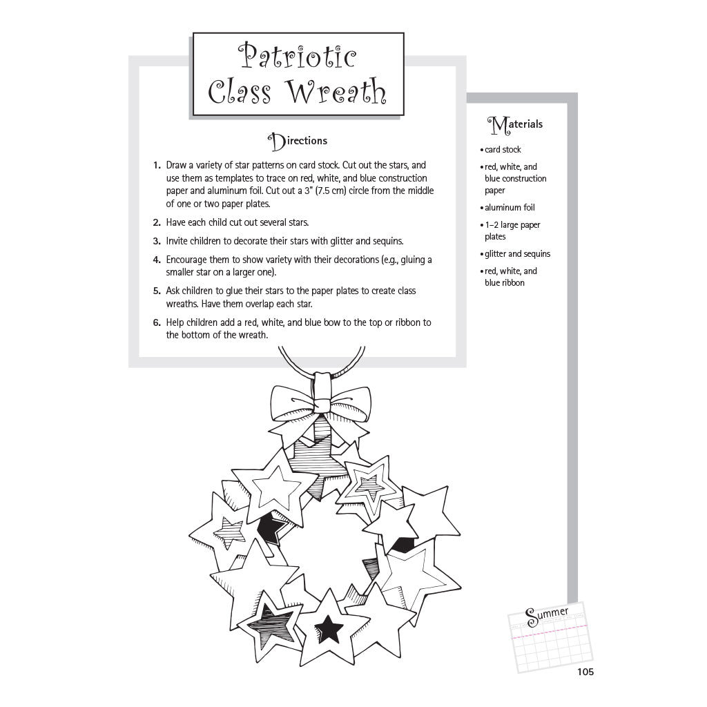 Patriotic Class Wreath Activity