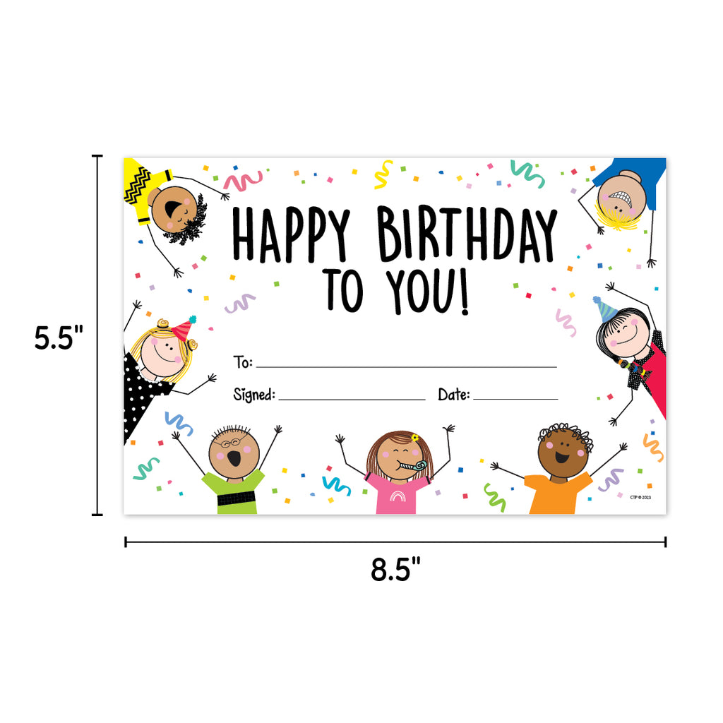 Stick Kids Happy Birthday Awards