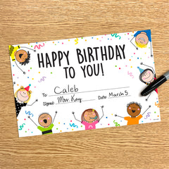 Stick Kids Happy Birthday Awards
