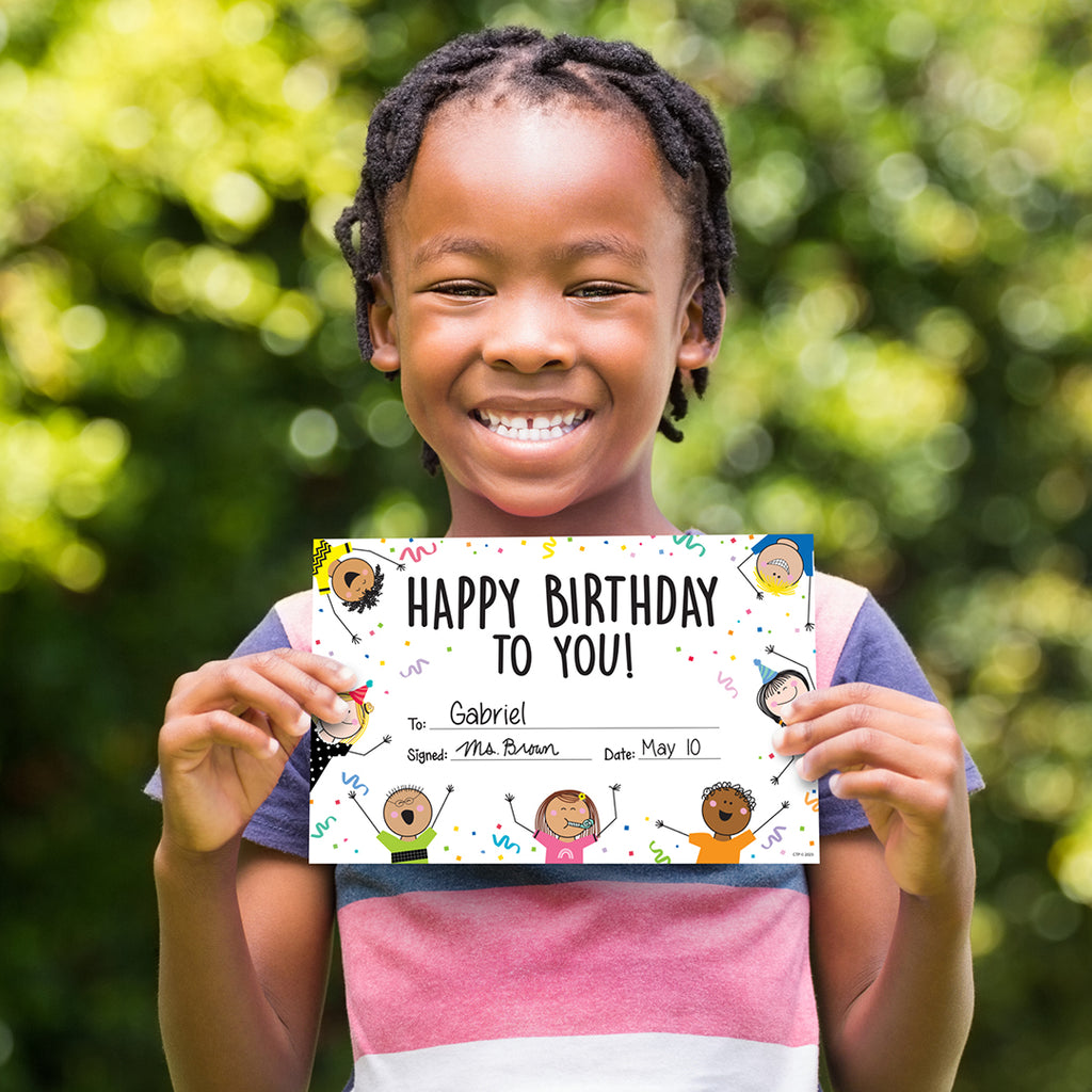 Stick Kids Happy Birthday Awards