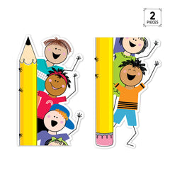 Stick Kid Friends Giant Banner