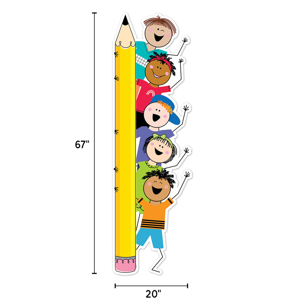 Stick Kid Friends Giant Banner