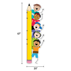Stick Kid Friends Giant Banner