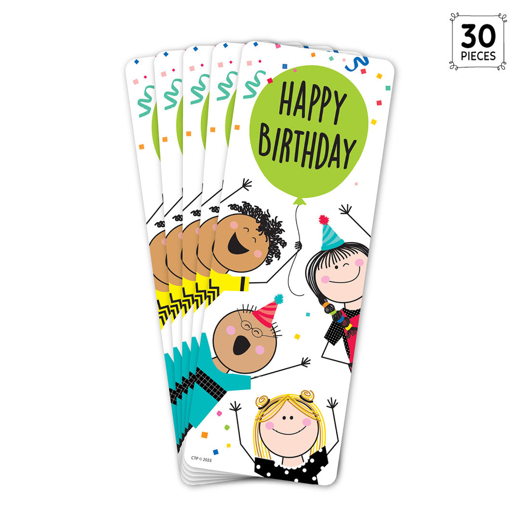 Stick Kids Happy Birthday Bookmarks