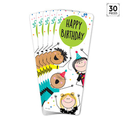 Stick Kids Happy Birthday Bookmarks