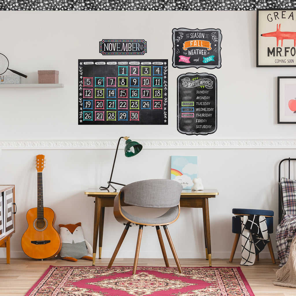 Chalk It Up! Calendar Set Bulletin Board