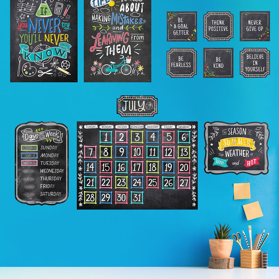 Chalk It Up! Calendar Set Bulletin Board