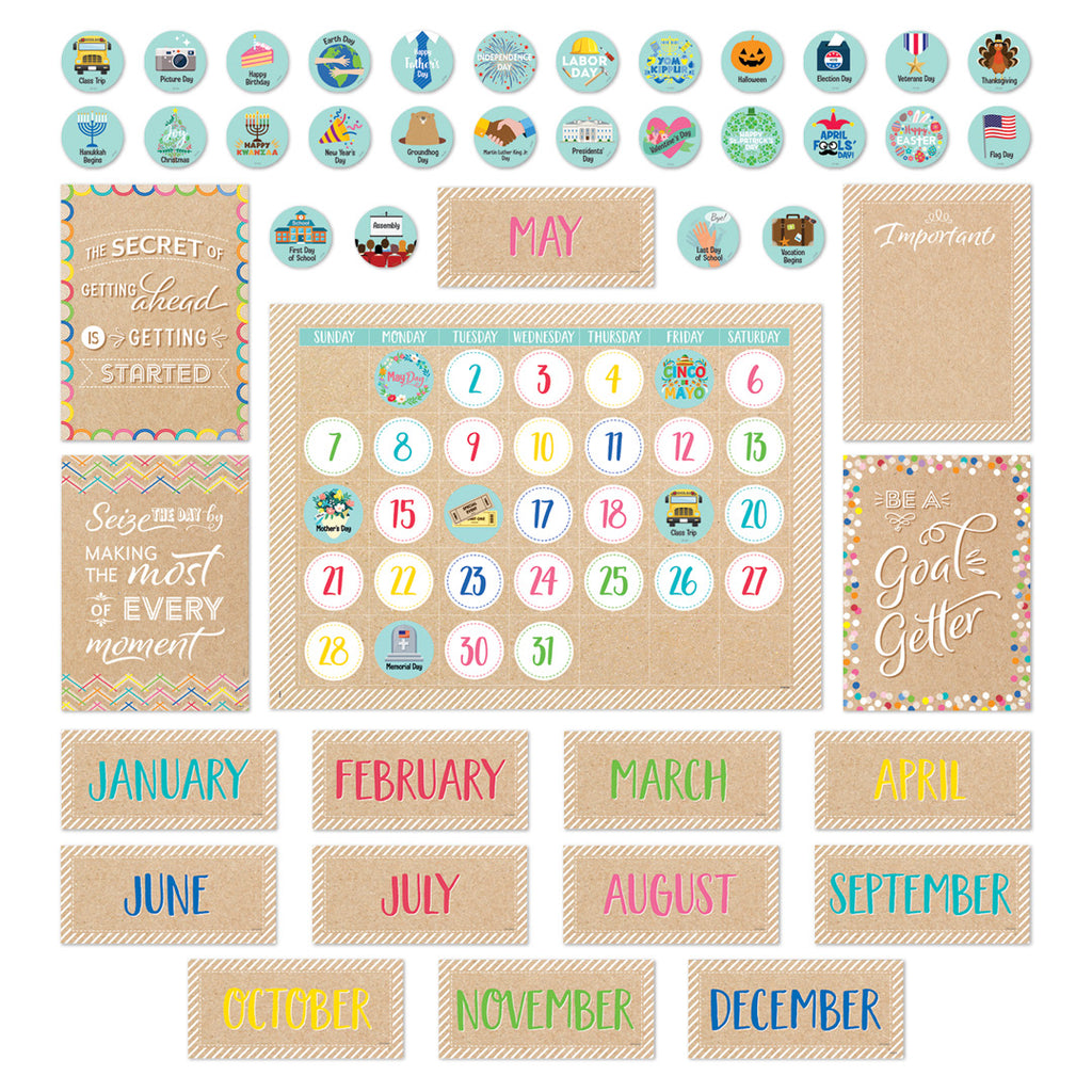 Krafty Pop Calendar Set Bulletin Board