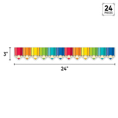 Core Decor Colorful Doodle Pencils EZ Border