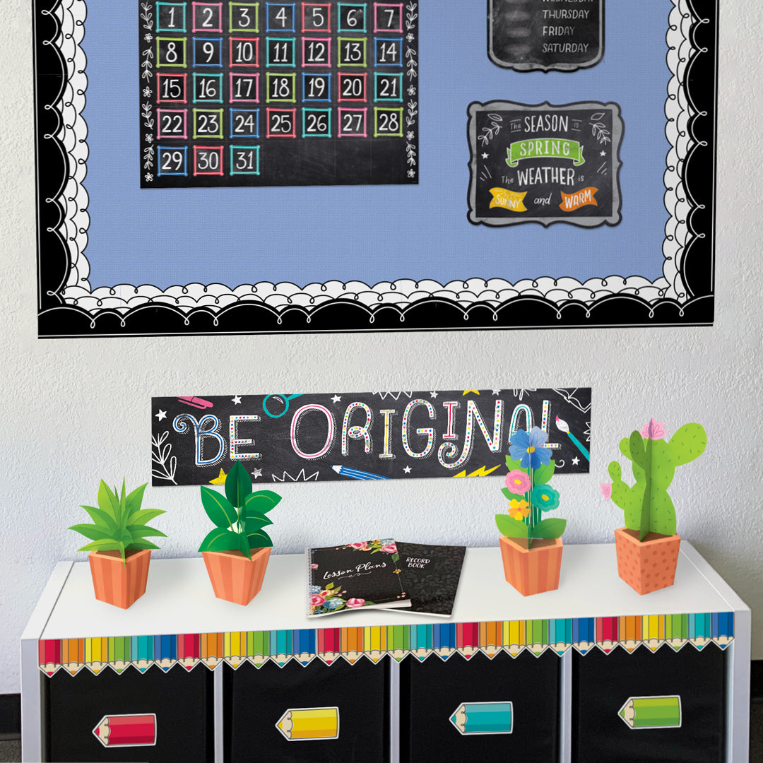 Core Decor Colorful Doodle Pencils EZ Border