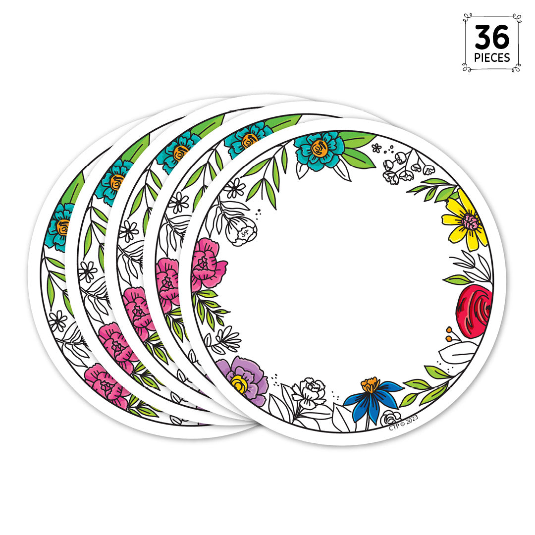 Bright Blooms 3" Designer Cut-Outs