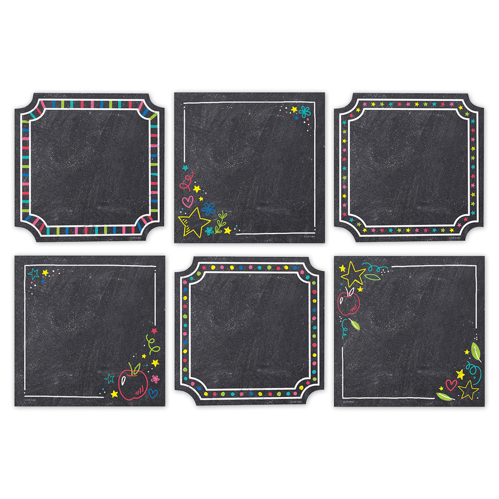Chalk It Up! Colorful Chalk Cards 6" Designer Cut-Outs