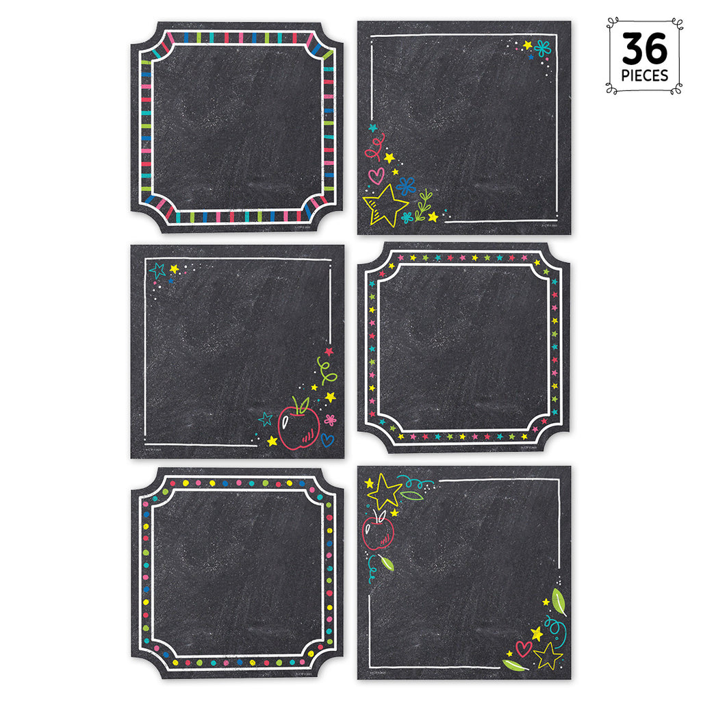 Chalk It Up! Colorful Chalk Cards 6" Designer Cut-Outs