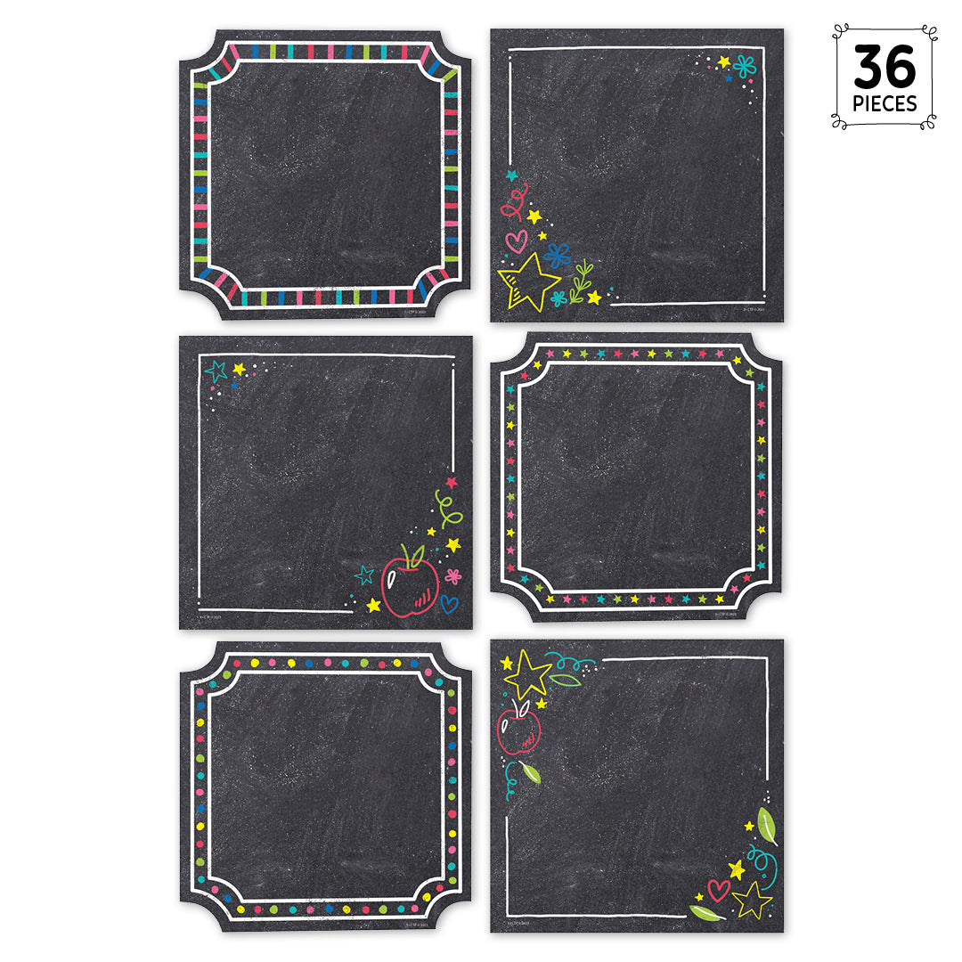 Chalk It Up! Colorful Chalk Cards 6" Designer Cut-Outs